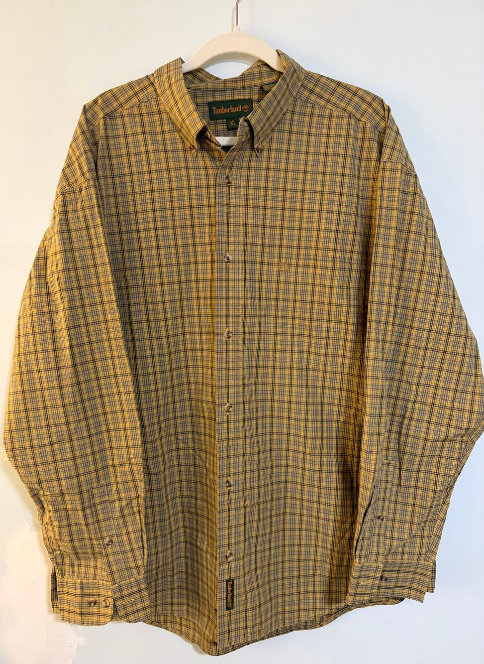 Vintage 2002 Timberland Plaid Shirt Men XL NWT Deadstock Y2K Hong Kong